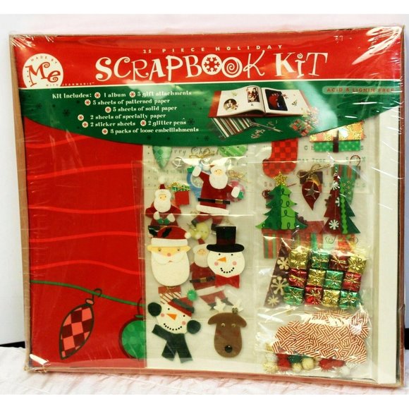 New Made By Me Jean Marie Holiday Christmas Scrapbook Kit Complete Papers - Picture 1 of 12